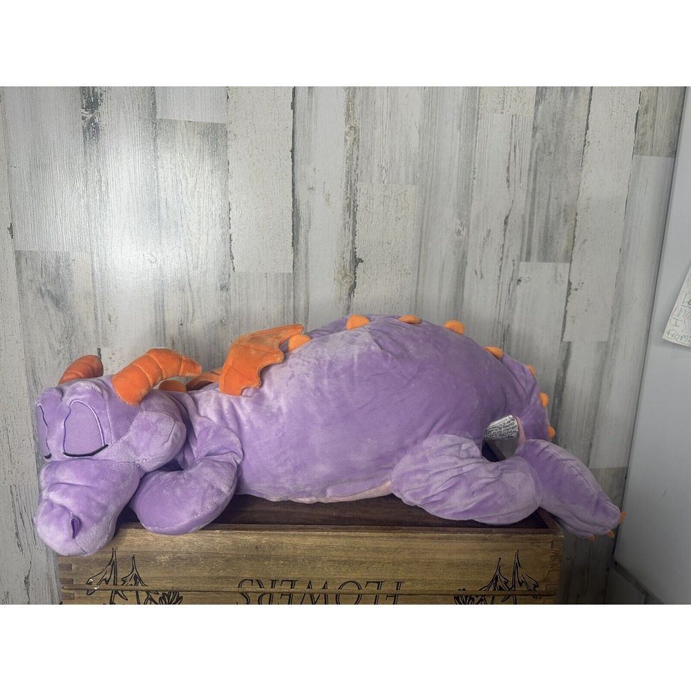 Figment Disney  Epcot Sleeping Plush Stuffed Dragon Large Great Condition